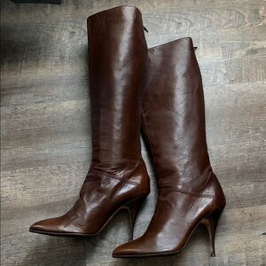 Brian Atwood Rich Brown Heeled Boots size 39.5